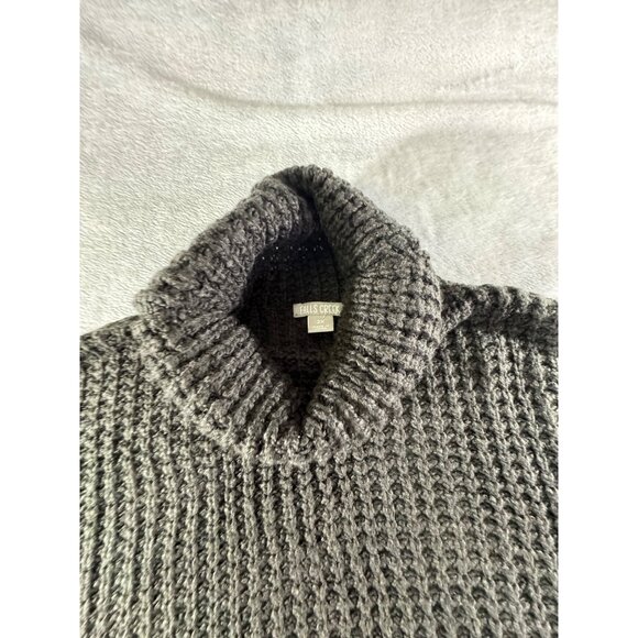 Falls Creek Sweater Women's 2X Chunky Knit Turtleneck Black Warm Winter Pullover - Picture 12 of 16
